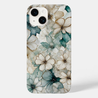Coque Pour iPhone 14 Fond d'écran du boîtier de téléphone floral