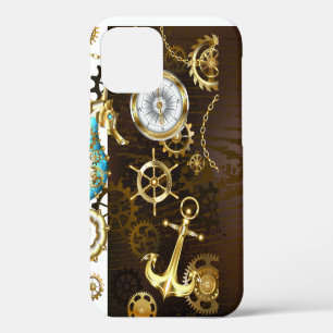 Case-Mate iPhone Case Fond en bois avec hippocampe mécanique