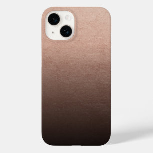 Coque Pour iPhone 14 Fond ombré noir feuille d'or rose