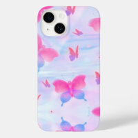 Fond papillon rose et violet rêveur