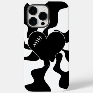 Coque Pour Pour iPhone 14 Pro Max Fonte cardiaque en noir et blanc