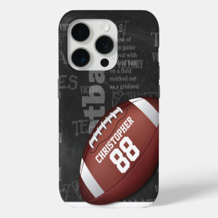 Coque iPhone 15 Pro Football américain Personalized Chalkboard