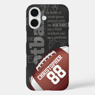 Coques iPhone 16 Football américain Personalized Chalkboard