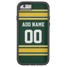 Football Jersey Green Gold Nom personnalisé Numéro