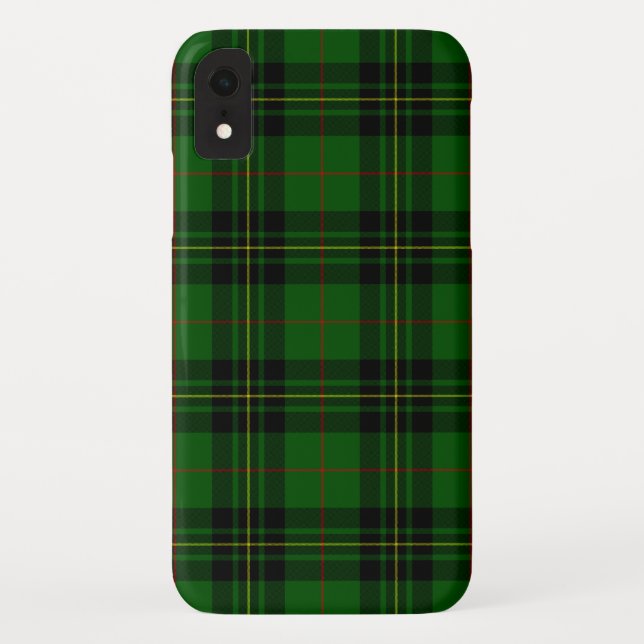 Coques Case-Mate iPhone Forbes tartan vert noir plaid (Dos)