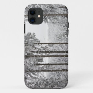 Coque Case-Mate Pour iPhone Forêt à feuillage persistant en hiver