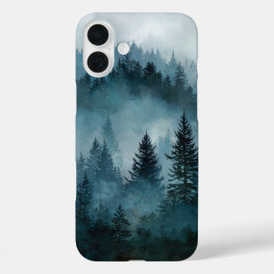 Coques iPhone 16 Plus Forêt Bleue de Minuit Enchantée 