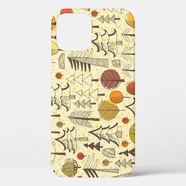 Coques Case-Mate iPhone Forêt d'automne : Motif graphique transparent. (Verso)