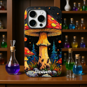 Coques iPhone 16 Pro Forêt de champignons cosmiques