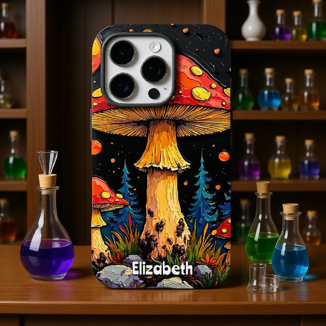 Coques Case-Mate iPhone Forêt de champignons cosmiques (Créateur téléchargé)