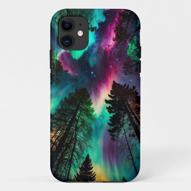 Coques Case-Mate iPhone "Forêt de Galaxie" (Dos)