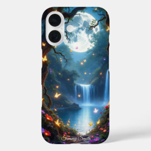 Coques iPhone 16 Forêt Lune Magique   Boîtier de téléphone à rayonn
