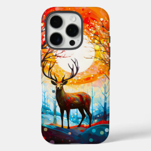 Coques iPhone 16 Pro Forêt sauvage contemporaine Cerf