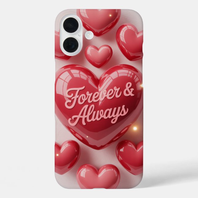 Coques Case-Mate iPhone Forever & Always 3D Heart Love Phone Case (Verso)