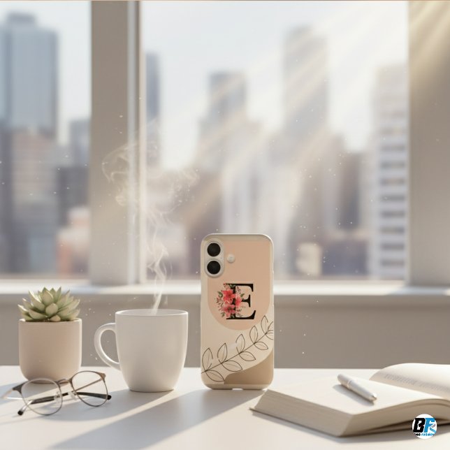 Coques Case-Mate iPhone Forme botanique Boho Rétro avec nom 1er majuscule  (Créateur téléchargé)