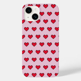 Coque Pour iPhone 14 Forme de coeur mignonne pixélisée