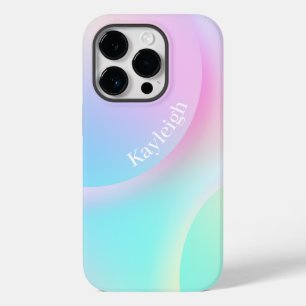 Coque Pour iPhone 14 Pro Forme de dégradé pastel doux arc-en-ciel