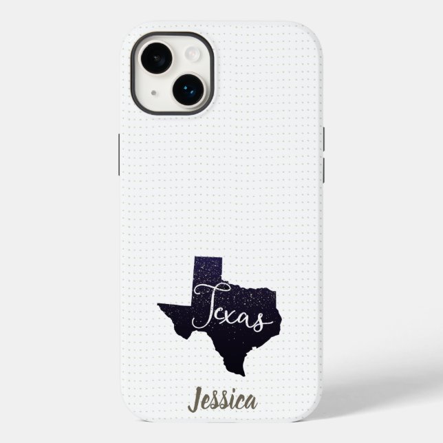 Coques Case-Mate iPhone Forme d'état des étoiles de nuit Texas (Verso)