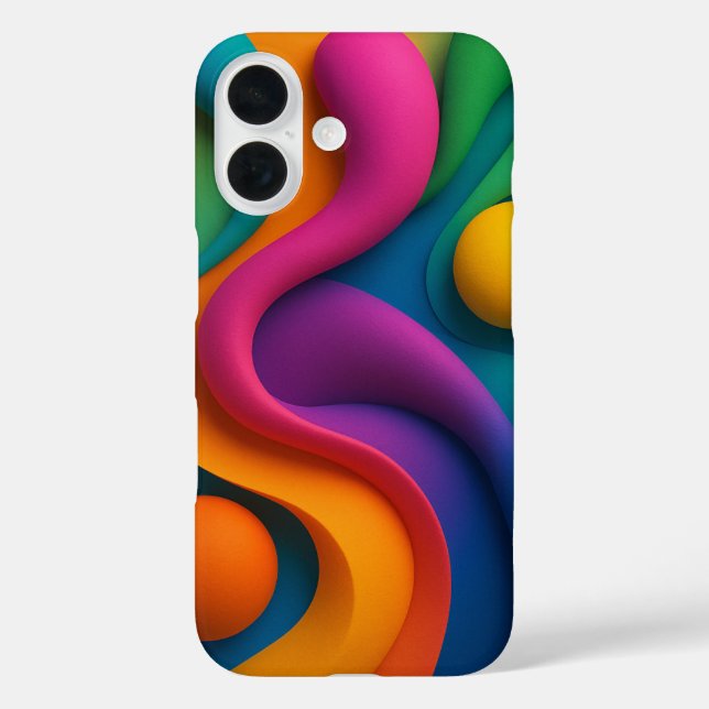 Coques Case-Mate iPhone Formes 3D Abstraites dynamiques (Verso)