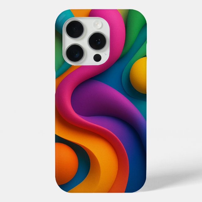 Coques Case-Mate iPhone Formes 3D Abstraites dynamiques (Verso)