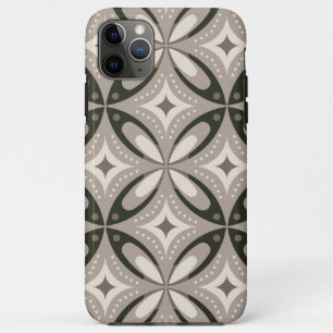 Case-Mate iPhone Case Formes circulaires rétro beige et marron