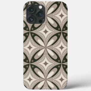 Case-Mate iPhone Case Formes circulaires rétro beige et marron