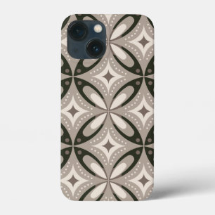 Case-Mate iPhone Case Formes circulaires rétro beige et marron