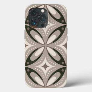 Case-Mate iPhone Case Formes circulaires rétro beige et marron