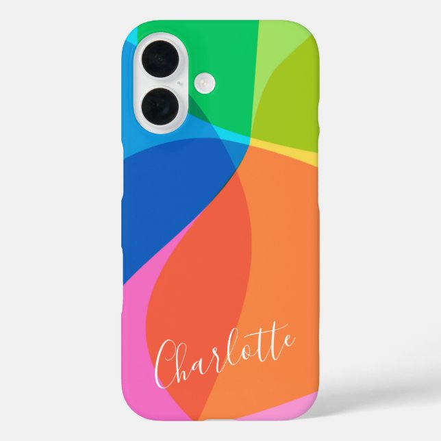 Coques Case-Mate iPhone Formes géométriques modernes et colorées (Verso)