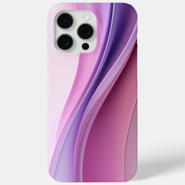Coques Case-Mate iPhone Formes roses et lavandes ondulées (Verso)