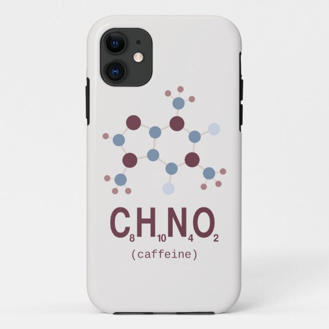 Coques Case-Mate iPhone Formule chimique de caféine (Dos)