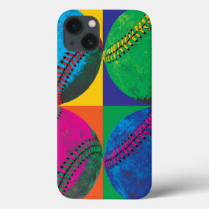 Etui iPhone 13 Four Baseballs in Different Colors
