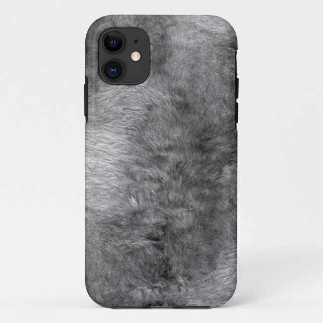 Coques Case-Mate iPhone Fourrure d'argent (Dos)