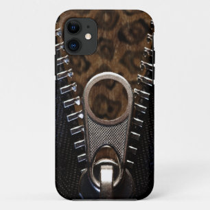Coque Case-Mate Pour iPhone Fourrure Zippered d'empreinte de léopard