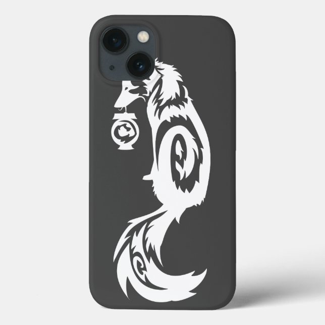 Coques Case-Mate iPhone Fox tribal de Kitsune avec la lanterne d'esprit (Verso)