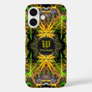 Coques iPhone 16 fracktalKan Nom personnalisé Monogramme Téléphone 