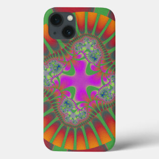 Case-Mate iPhone Case Fractage coloré rouge, orange et vert