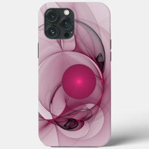 Case-Mate iPhone Case Fractal, moderne Berry Abstrait Art rose