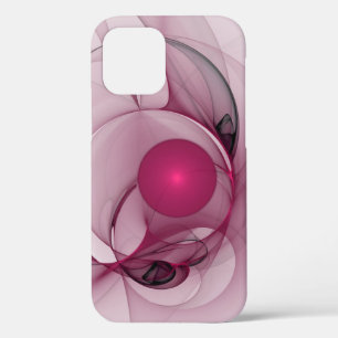 Case-Mate iPhone Case Fractale balançante, Art Abstrait Moderne Rose Ber