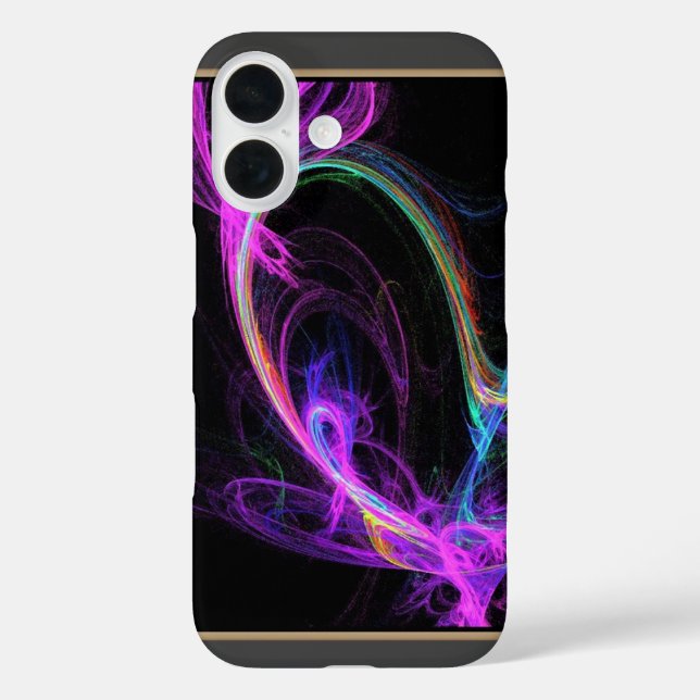 Coques Case-Mate iPhone Fractale électrique rose (Verso)