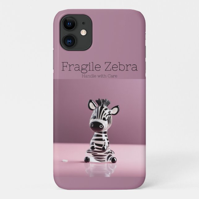 Coques Case-Mate iPhone Fragile Zebra : Manipuler avec soin (Dos)
