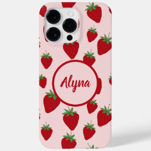 Coque Pour Pour iPhone 14 Pro Max Fraise rose mignonne