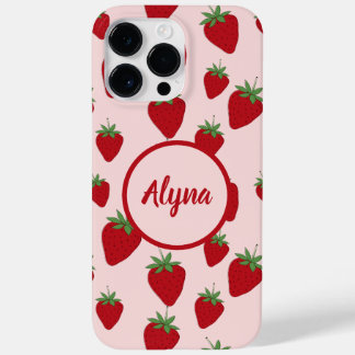 Coque Pour Pour iPhone 14 Pro Max Fraise rose mignonne