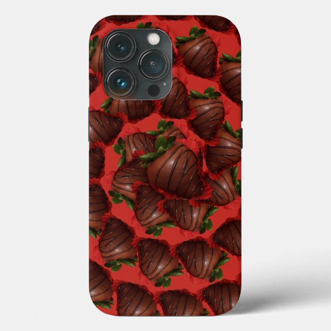 Coques Case-Mate iPhone Fraises couvertes de chocolat (Verso)