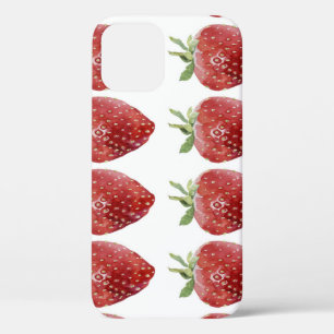 Case-Mate iPhone Case Fraises d'aquarelle : motif transparent