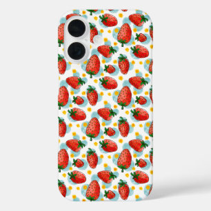 Coques iPhone 16 Fraises et marguerites