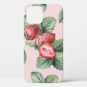 Case-Mate iPhone Case Fraises mûres d'été : Aquarelle rose