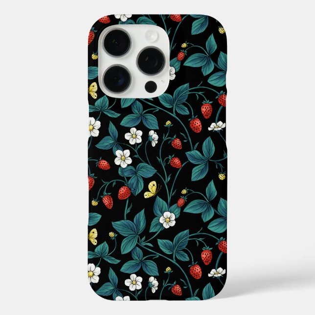 Coques Case-Mate iPhone Fraises sauvages rouge/jaune/bleu/noir (Verso)