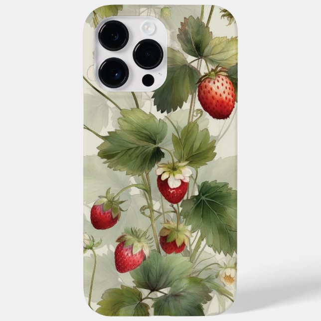 Coques Case-Mate iPhone Fraises sauvages Vibe d'été Aquarelle (Verso)