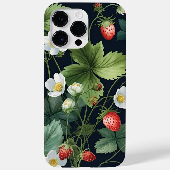 Coques Case-Mate iPhone Fraises sauvages Vibe d'été Aquarelle (Verso)